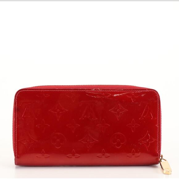 Louis Vuitton Red Monogram Vernis Clemence Zip Around Wallet - Patent Leather - Picture 3 of 9